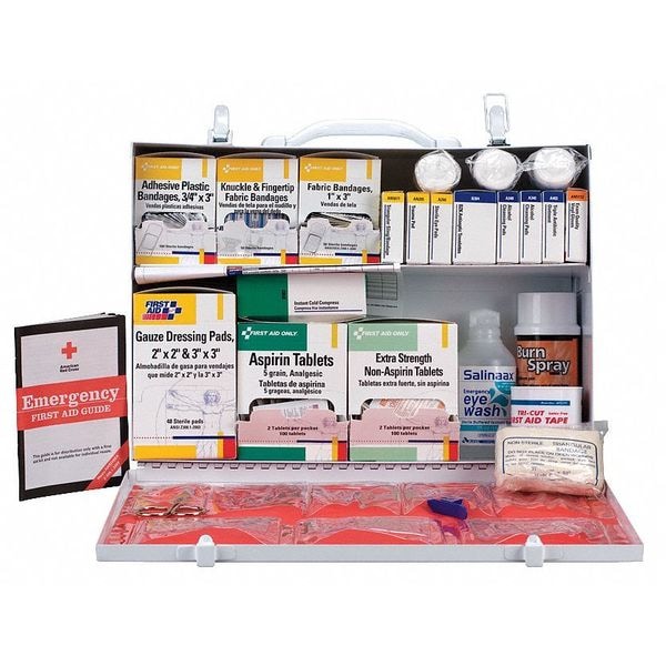 First Aid Kit, Metal 516 Components, 75 People Served