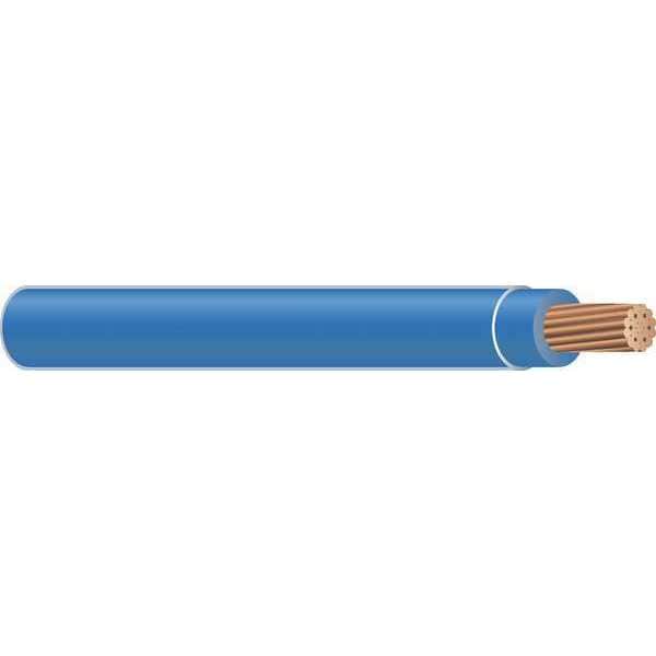 THHN Building Wire, Copper, 6 AWG, 1C, Blue, Stranded, 500 ft