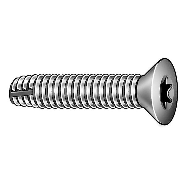 Thread Cutting Screw, 5/16" x 2-1/2 in, Phosphate Steel Flat Head Torx Drive, 50 PK