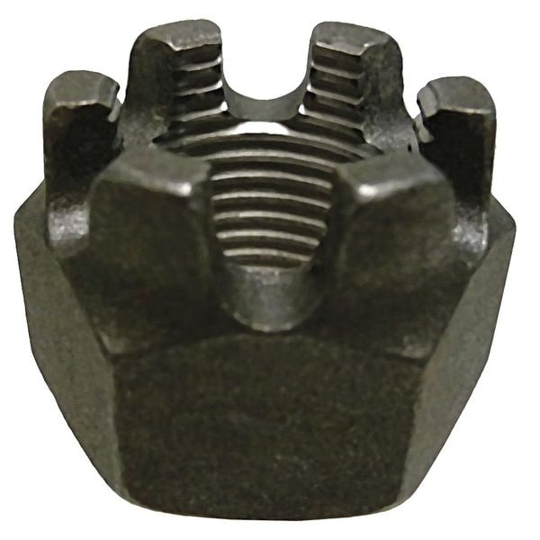 5/8"-18 Grade 5 Plain Finish Steel Round Slotted Castle Nut, 25 pk.