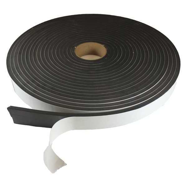 Sponge Roll, Rubber, 1/4x1/4 In, 50 Ft.