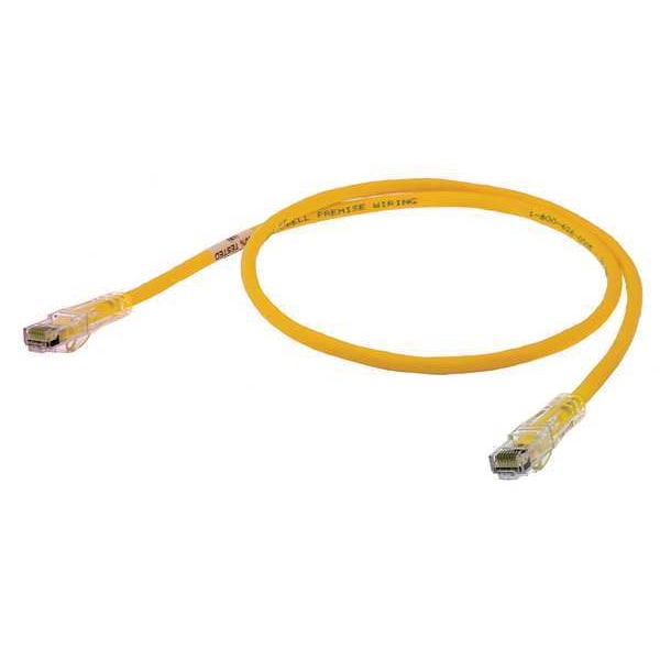 Ethernet Cable, Cat 6, Yellow, 15 ft.