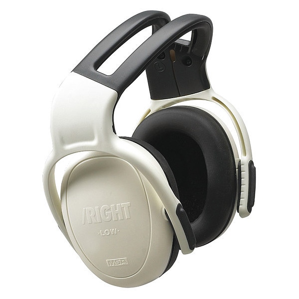 left/RIGHT Over-the-Head Ear Muffs, 21 dB NRR, Passive, Electrically Insulated, White