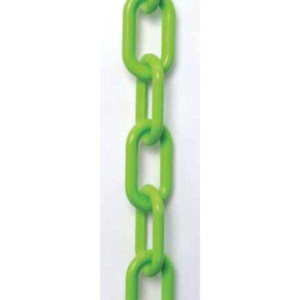 Plastic Chain, Safety Green, 100 ft Length, Gloss