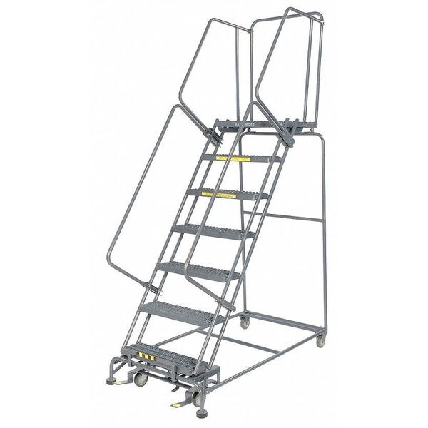 103" H Steel Rolling Ladder, 7 Steps, 450 lb. Load Capacity