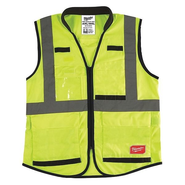 Class 2 High Visibility Yellow Performance Safety Vest - 4XL/5XL (CSA)