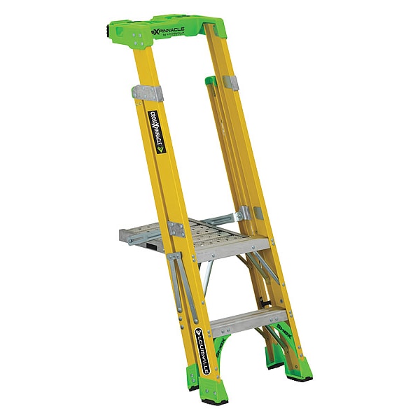 5 ft 0.25 ft Fiberglass Platform Stepladder, 375 lb Capacity