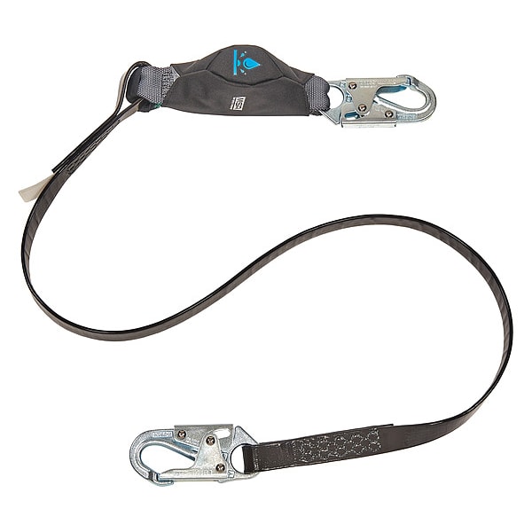 V-SERIES(TM) Anti-Corrosion Shock-Absorbing Lanyard, Snap Hook, Aluminum, 1 Leg(s)