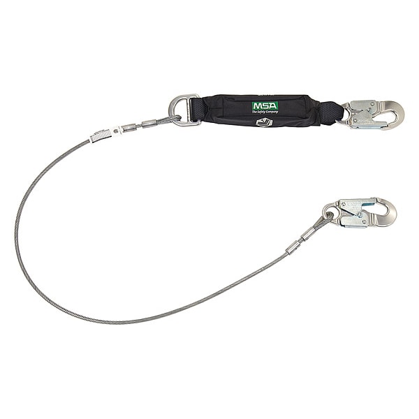 V-SERIES(TM) Leading Edge Shock-Absorbing Lanyard, Snap Hook, Aluminum, 1 Leg(s)