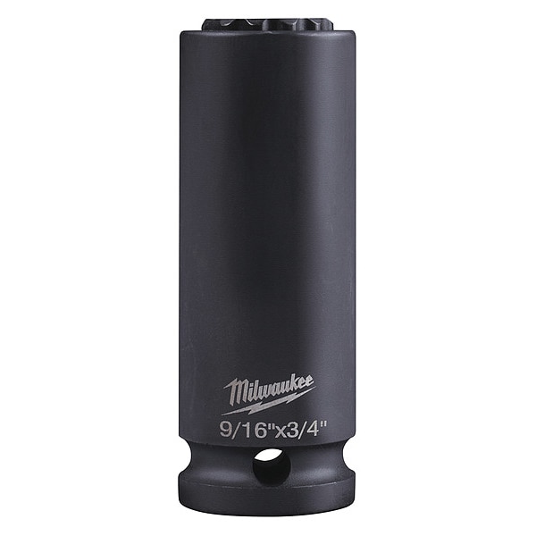 SHOCKWAVE Lineman's 12 Point 9/16 in. and 3/4 in. 2-in-1 Socket