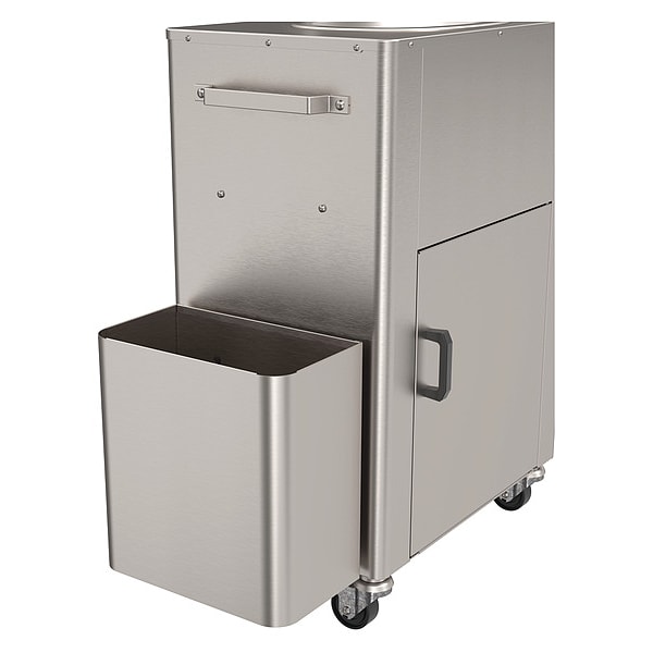 Trash Receptacle, SS, Silver