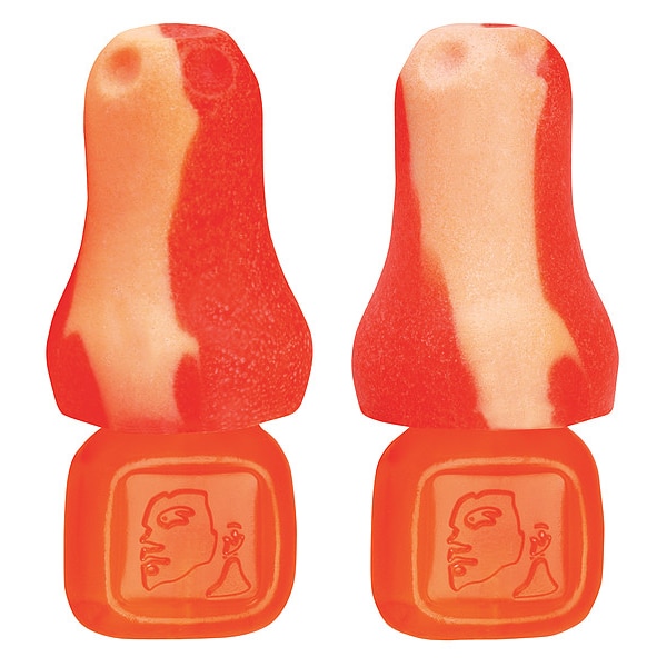 TrustFit Plus Reusable Foam Ear Plug, Bell Shape, 31 dB, Orange, 100 PK