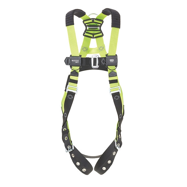 Fall Protection Harness, Vest, Mating Chest / Tongue Leg Straps, Padding, Steel Hardware, Universal