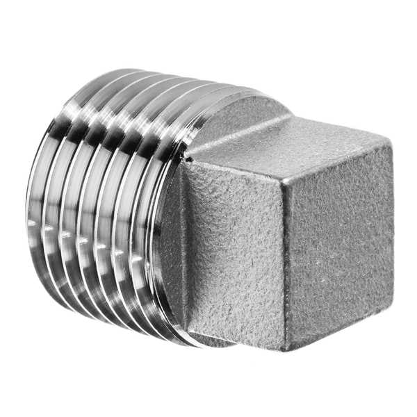 Square Head Plug, Aluminum, 4", MNPT