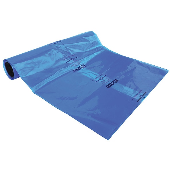 Packaging Bag, 4 mil, Blue, Heat Seal, 25 PK