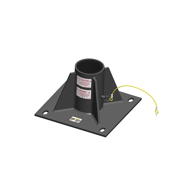4" Center Mount Floor Adapter, Zinc Plated