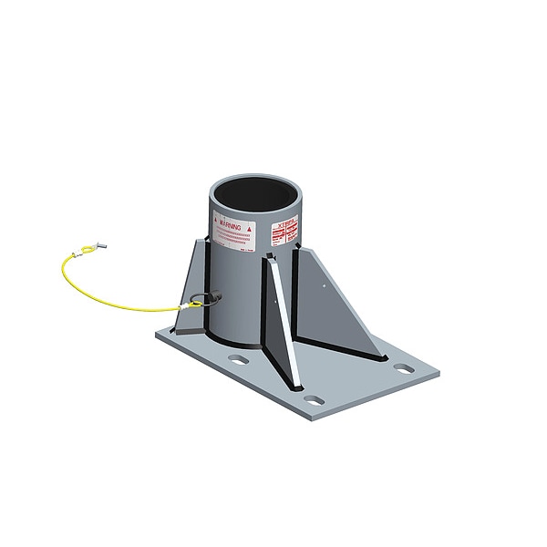 4" Floor Adapter, Zinc Plated