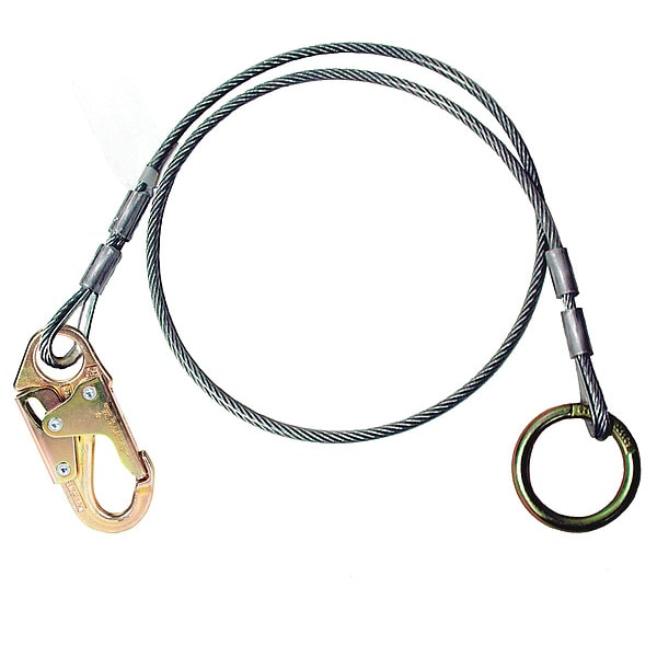 Anchor Sling, 6 ft Length, 400 lb Weigth Capacity, Steel Anchor, Carabiner, 1 Workers per System