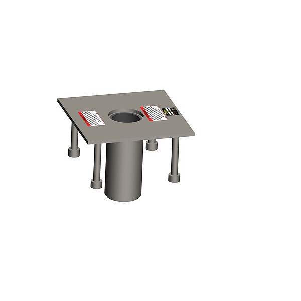 3" Fresh Concrete Floor Adapter, 304 SST