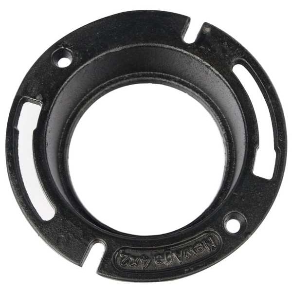 Closet Flange Offset No-Hub Closet Flange, 4" x 5" Pipe, Female Socket, Cast Iron, 0 psi