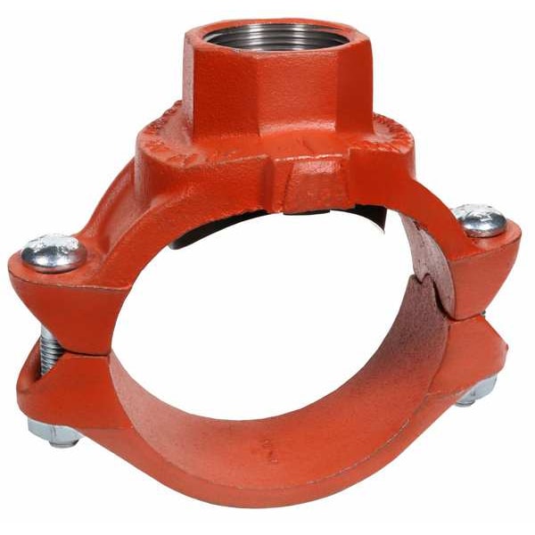 Clamp-T w/ FNPT Branch, 3x2", Iron, 500psi