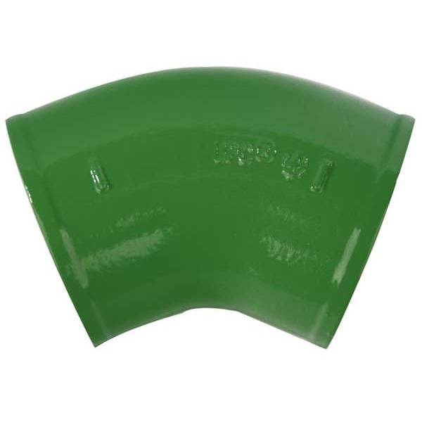 45 Degrees  Bend 1/8 Bend, 1-1/2" Pipe, Female Socket, Cast Iron, 0 psi