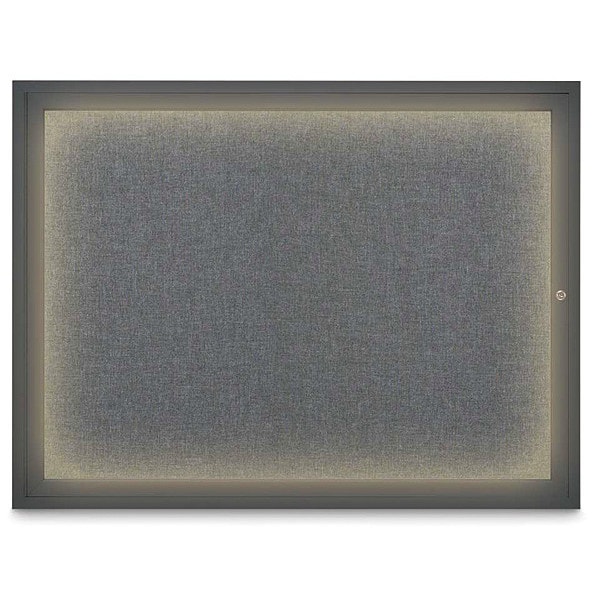Corkboard, Med Grey/Black, 48" x 36"