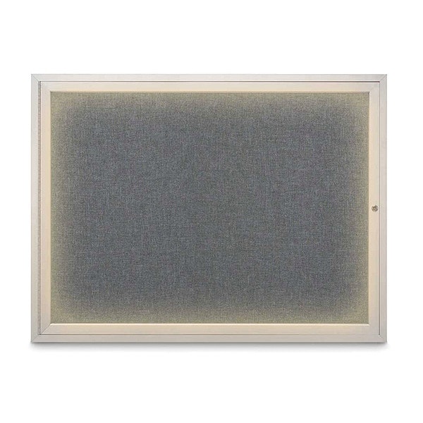 Corkboard, Med Grey/Satin, 48" x 36"