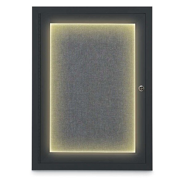 Corkboard, Med Grey /Black, 18" x 24"