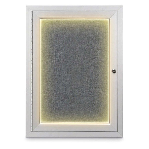 Corkboard, Med Grey /Satin, 18" x 24"