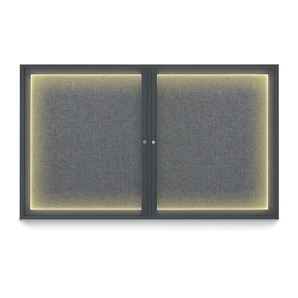 Corkboard, Med Grey /Black, 60" x 36"