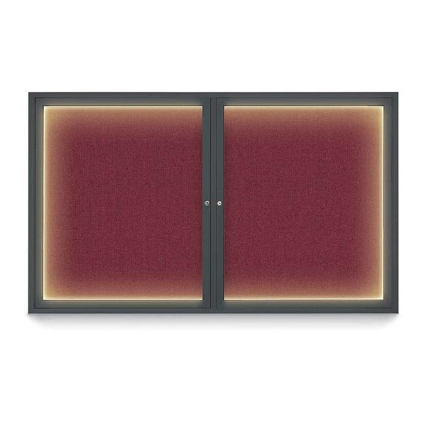 Corkboard, Burgundy /Black, 60" x 36"