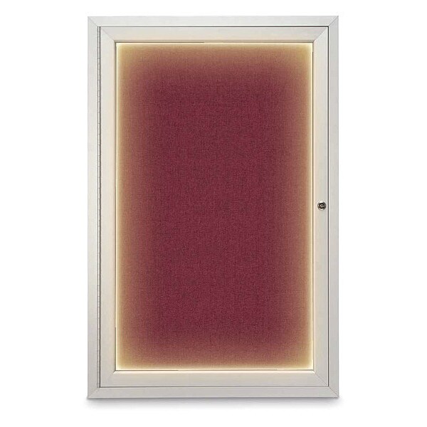Corkboard, Burgundy /Satin, 24" x 36"