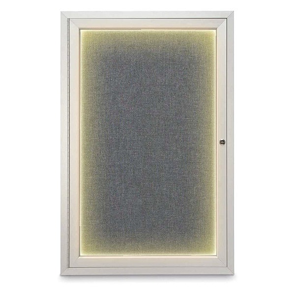 Corkboard, Med Grey /Satin, 24" x 36"