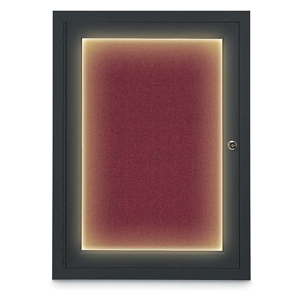 Corkboard, Burgundy /Black, 18" x 24"