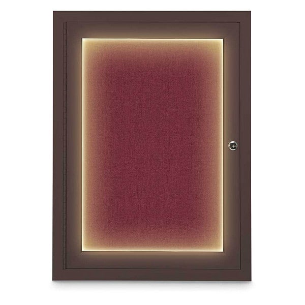Corkboard, Burgundy /Bronze, 18" x 24"