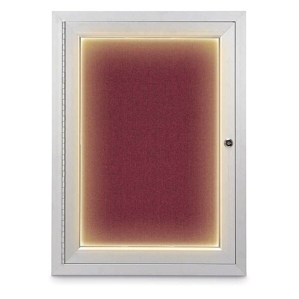 Corkboard, Burgundy /Satin, 18" x 24"