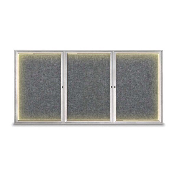 Corkboard, Med Grey/Satin, 96" x 48"