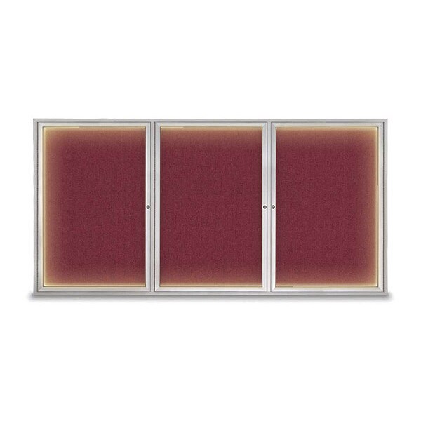 Corkboard, Burgundy/Satin, 96" x 48"