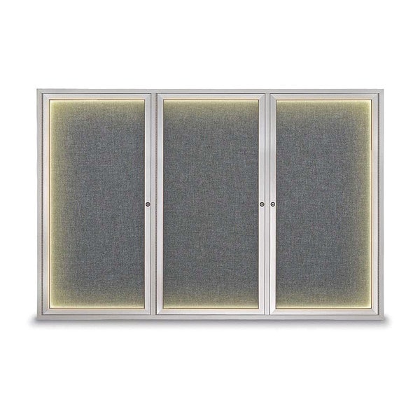 Corkboard, Med Grey/Satin, 72" x 48"