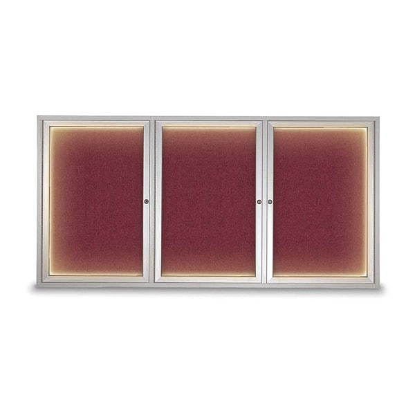 Corkboard, Burgundy/Satin, 72" x 36"