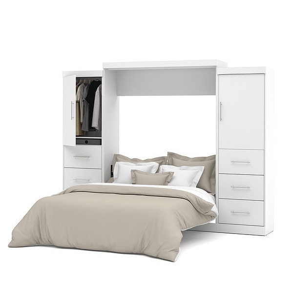 Queen Wall Bed Kit, Nebula, White, 115"