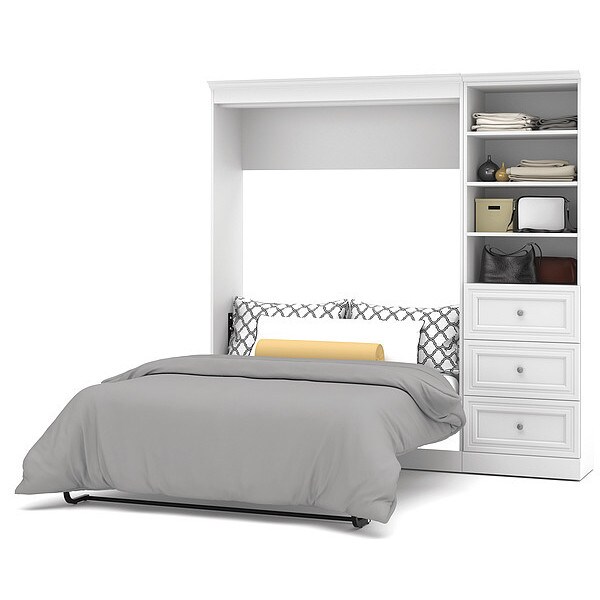 Full Wall Bed Kit, Whte, 84"