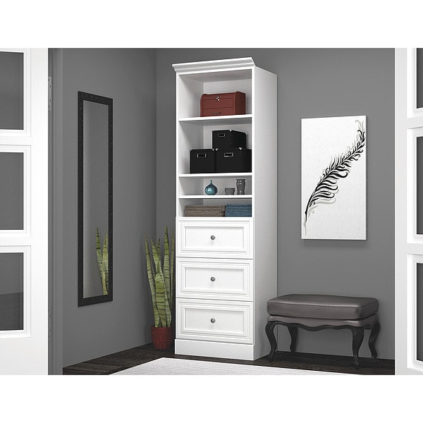 Storage Unit, 3 Drawer Set White, 25"