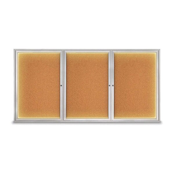 Corkboard, 96"x48", Cork/Satin