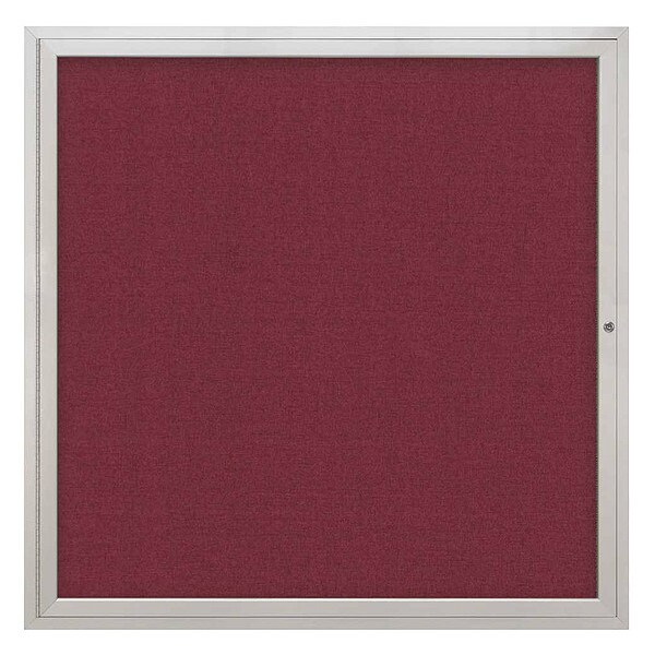 Corkboard, 48"x48", Deep Burgundy/Satin