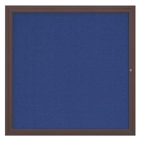Corkboard, 48"x48", Cobalt Accent/Bronze