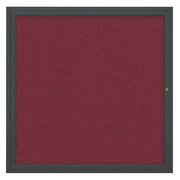 Corkboard, 48"x48", Deep Burgundy/Black