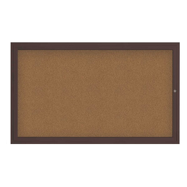 Corkboard, 48"x36", Synthetic Cork/Bronze
