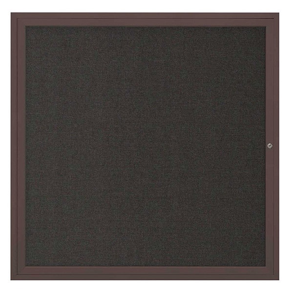 Corkboard, 48"x48", Black/Bronze